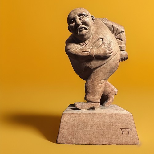 Kleine geschnitzte holzfigur - kleine,