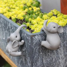 Elefant Gartendeko Deko Figuren Harz Outdoor Terrasse Geschenk 2 Stück