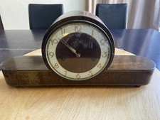 KIENZLE antik Schrank-Pendel-Buffet-Kamin-Uhr Holz 47x9/11cm Schlüssel GONG top