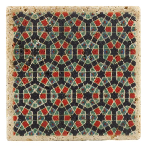 Untersetzer travertin 10x10cm - untersetzer,
