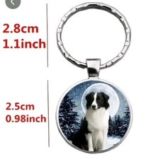 Border Collie Hund Dog Schlüsselanhänger Schlüsselring Neu & OVP