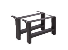 Wiltec Bankkufen Set 64x40 cm schwarz pulverbeschichtet Tischkufen Bankbeine