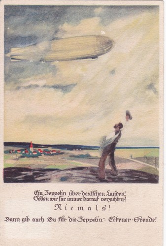 Offizielle postkarte zeppelin - offizielle,
