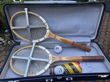 2 x Vintage Tennis Schläger Dunlop Maxply inklusive Zubehör und Tasche 80/90