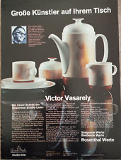 Orig Reklame, Werbung  1979  ROSENTHAL  "Manipur" Victor  Vasarely