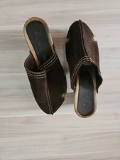 Tamaris Clog Wildleder braun