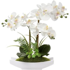 Kunstblume Orchidee Seide Kunststofftopf Dekoration Blumen Blume