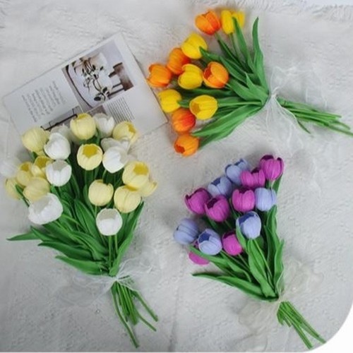 Künstliche tulpe seidenblumen - tulpe,