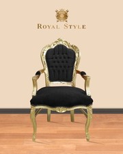 Barock stuhl schwarz gold Esstisch modern himmel repro look klassich style luxus