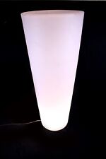 RL XXL Außen-Blumentopf Pflanzgefäß Kübel Weiß beleuchtet H 110 x Ø 43,5 cm