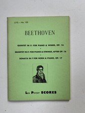 Noten . Beethoven. Qintet, Quartet, Sonata.  Taschenpartitur.