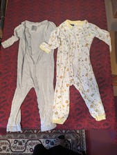 2 X Schlafanzug, Strampler, Schlafoverall 86und 80