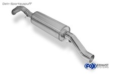 FOX Edelstahl Sportauspuff VW Golf 1 Cabriolet 1x63mm S-Design