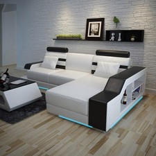 Ledersofa Couch Wohnlandschaft