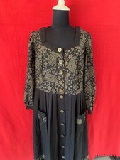 ROSE DIRNDL**TRACHTENKLEID**PAISLEY*SCHWARZ**PUFFÄRMEL**44**