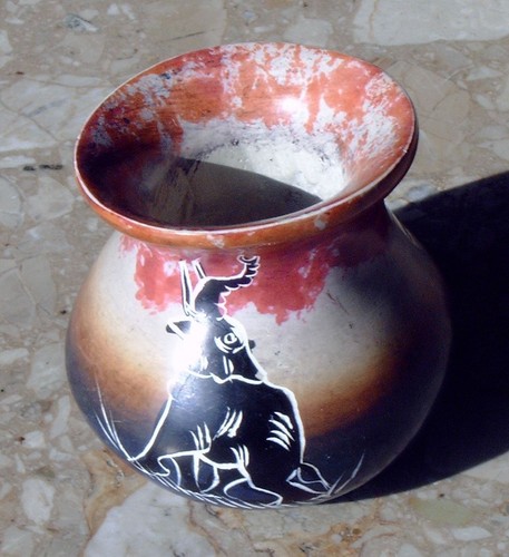 Bunte vase aus afrika - afrika,
