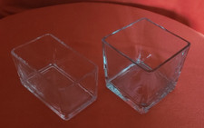 2 Deko- Gläser H 12cm/Boden 10,5x10,5cm/Rand oben 12x12cm f.Blumen,Süßes o.ähnl