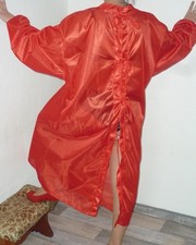 RSK Kittel Schürze Rückenschluss Gr. XXL  ROT lang Glanz leicht trans apron