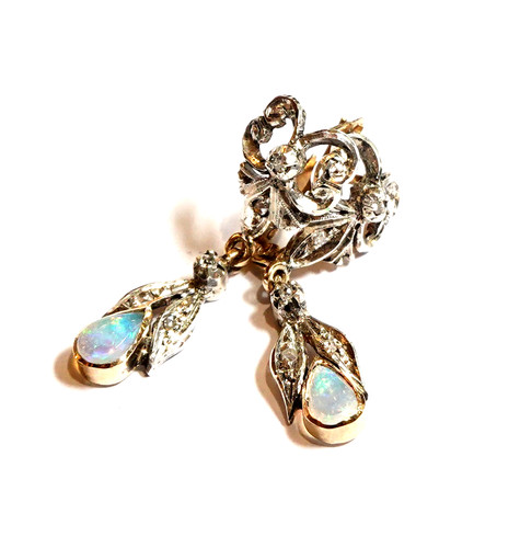 Opal brillant ohrhänger - opal,