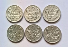 2 Zloty 6 Münzen Polen 1960