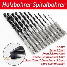 1.5mm - 10mm Holzbohrer