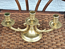 Kerzenständer 3-armig in Gold Kandelaber 25,5  cm garantiert Massiv Messing