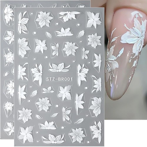 Nagelsticker blumen - nagelsticker, 3d
