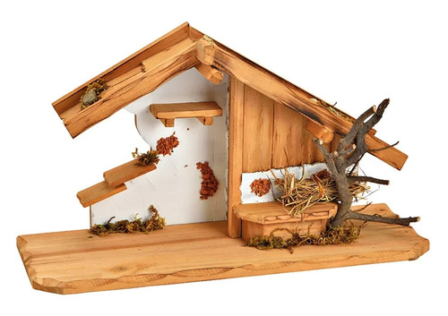 Krippe aus holz breit - holz, cm