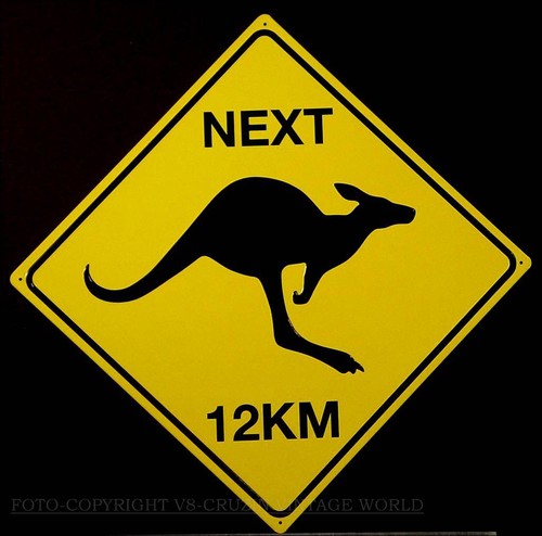 Schild kaenguru roo australien - kaenguru,
