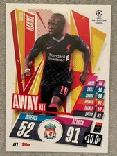 Topps Match Attax 2020/2021 Champions League Extra Away Kit AK1 Sadio Mane