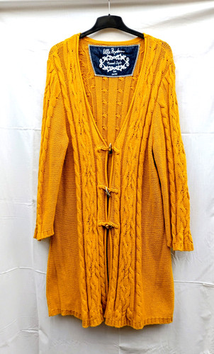Warme strickjacke senfgelb - strickjacke, im