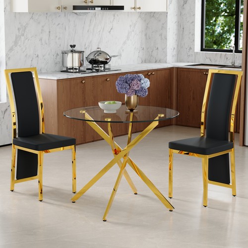 Runder esstisch aus glas - 88,