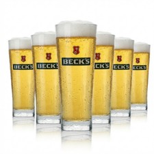 6x Becks Glas 0,5l Henry