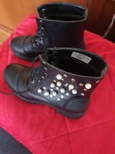 Sexy Damen Stiefeletten 39  Perlen Boots schwarz fast wie NEU