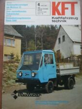 KFT KRAFTFAHRZEUGTECHNIK 4 - 1981 Multicar 25 Campinganhänger CSSR-Omnibusse E