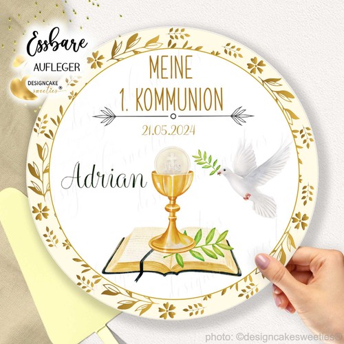 Tortenaufleger kommunion junge - kommunion,