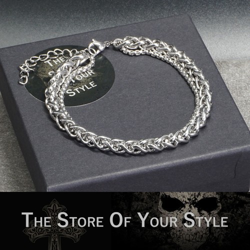 Armband edelstahl doppelt - armband,
