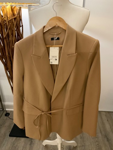 Gerader blazer jacke mit - c, +