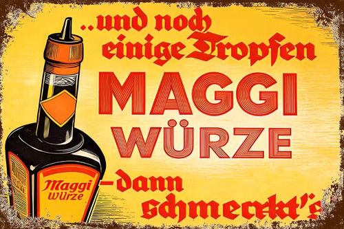 Blechschild maggi würze - blechschild,