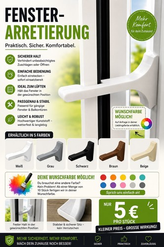 Fensterstopper/Fensterfeststel