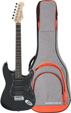Schwarze HSS E-Gitarre
