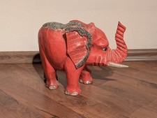 roter afrikanischer Deko-Elefant , Holz