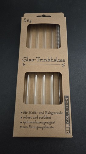 Glas strohhalme set - strohhalme, teilig