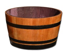 Original Weinfass geschliffen als Blumenkübel Holzfass Pflanzkübel Holz rund