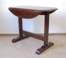 Klapptisch Tisch 100 x 80 Holz Dunkler Nussbaumton Esstisch Antik-Stil 