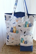 Einkaufstasche mit Hülle ,Stofftasche,Beutel,Shopper,selbst genäht