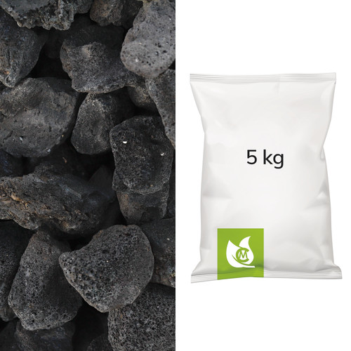 Lava schwarz gabionensteine - schwarz,