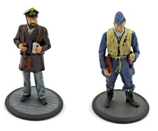 Atlas Vollzinnfiguren Kapitänleutnant U-Bootflotte und Major Luftwaffe 1:32