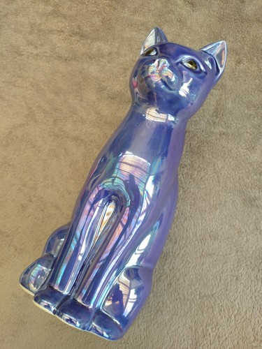 Große katzenfigur blaue - katzenfigur,
