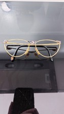 DOLCE VITA CASANOVA Brille NM12 C08 54/20  Vintage Gold Oval Kunstvolle Bemalung
